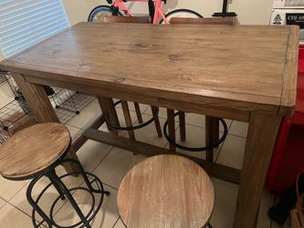 Dining table and recliner