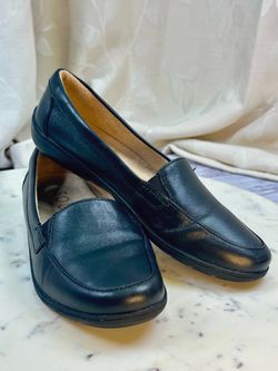 SOUL Naturalizer Kacy Black Leather Slip On Loafers Flats Womens Size 6M