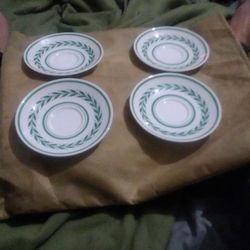 4 Tiffany And Co. Spode Copeland Tea Saucers 