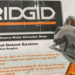 Ridgid 7-1/4” electric circular saw $80 (Financing available) 