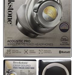 Brookstone Acoustic pro Wireless Metered headphones