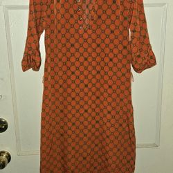 Michael Kors Orange Mandarin Dress Xs ( Missing Chain)