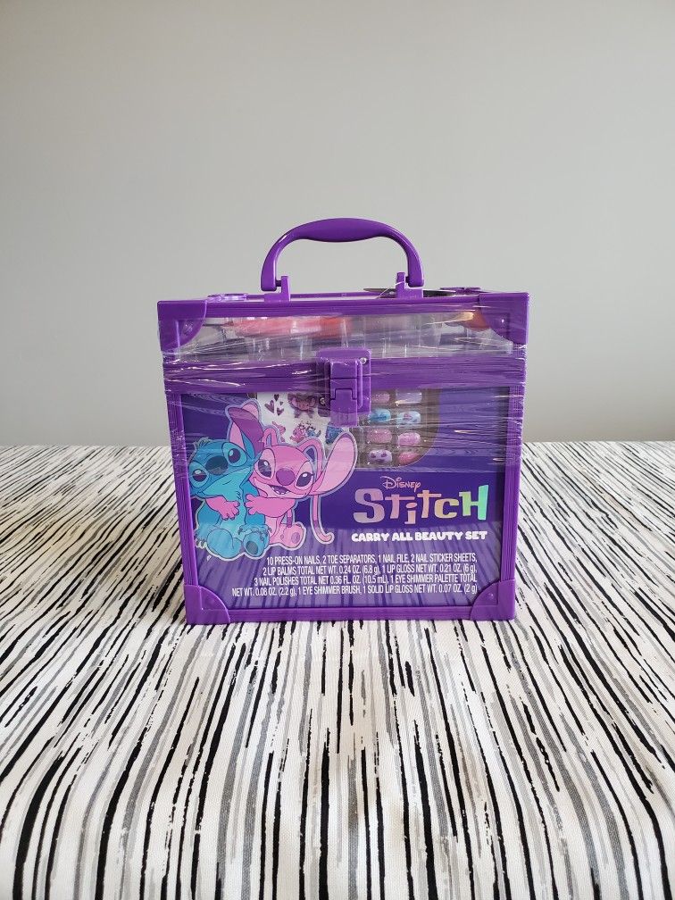 Disney Stitch and Angel Carry All Beauty Case Set