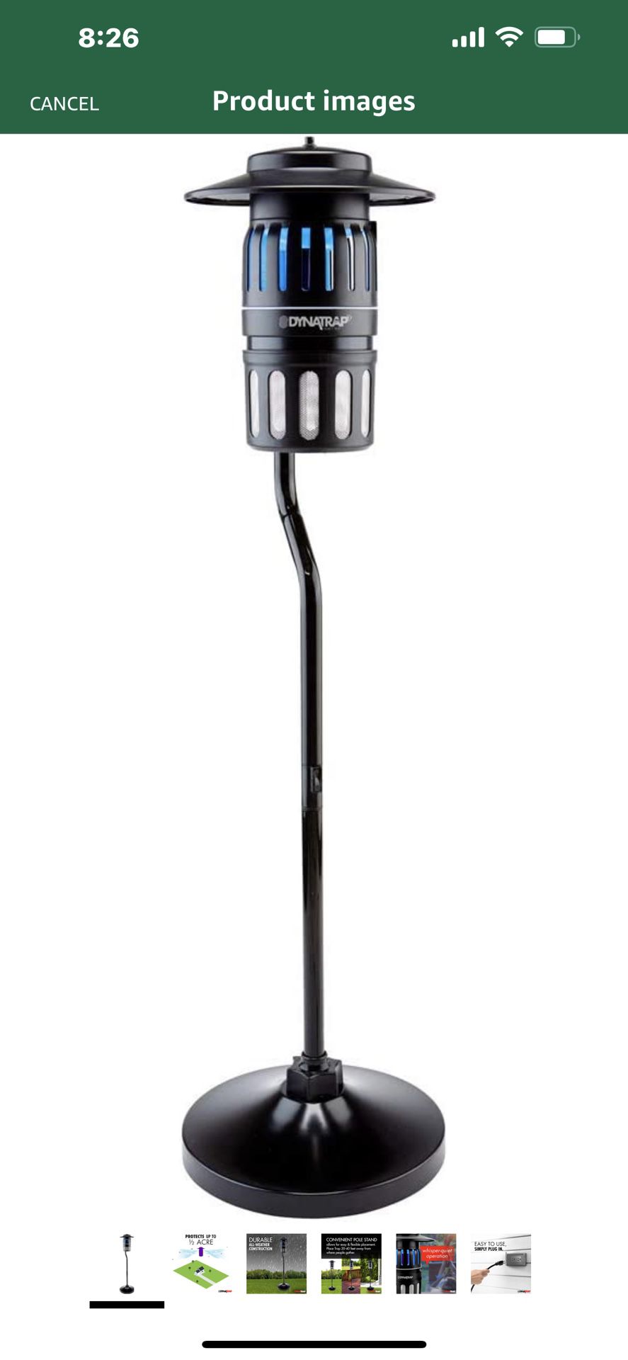 DynaTrap DT1260SR Mosquito & Flying Insect Trap with Pole Mount – Kills Mosquitoes