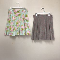 Girls 435 MATILDA JANE CLOTHING Cotton/spandex printed skirts with attached ruffled shorts… Size 12 youth