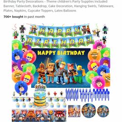 Roblox Birthday Decorations 