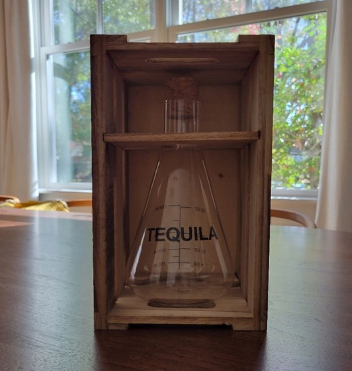 Beaker Decanters W/ Crate