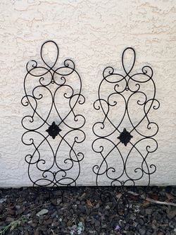 Wrought Iron Scroll Wall Decor Set of 2