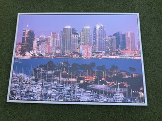 Framed San Diego Skyline 55” x 40” Jeremy Woodhouse Print Ikea