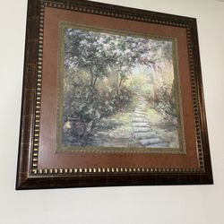 Real wood frame wall art