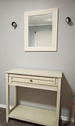 Solid wood vanity/entry table