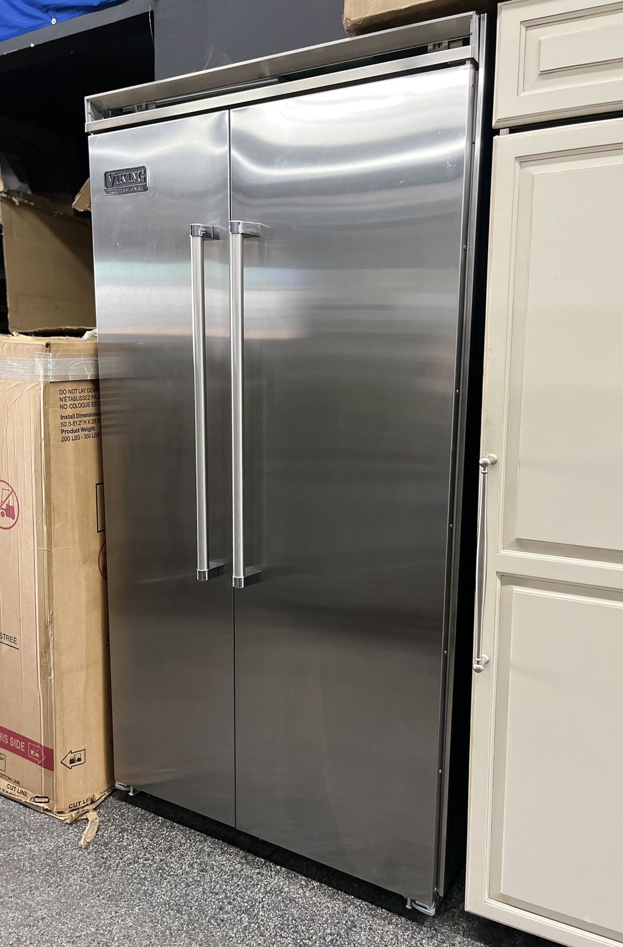 VIKING PROFESSIONAL SIDE X SIDE BUILT IN REFRIGERATOR 42” 