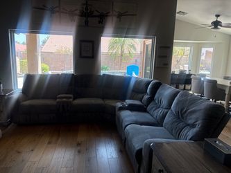 Grey recliner couch
