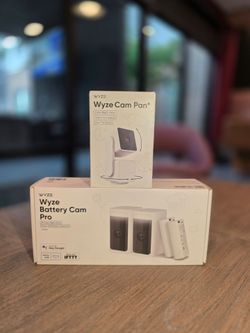 Wyze Home Security Bundle Like Ring With Pan V3 and Battery Cam Pro 2 Pack Good For Airbnb / Business / Student like Ring Camera