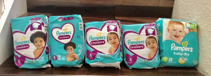 Pampers diapers size 4,6