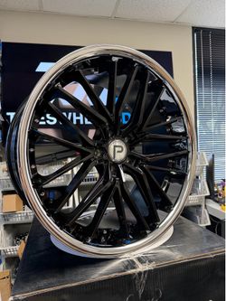 Pinnacle P214 Legacy 22x10.5 5x120 +35mm Gloss Black/SSL Wheel Rim 22" Inch