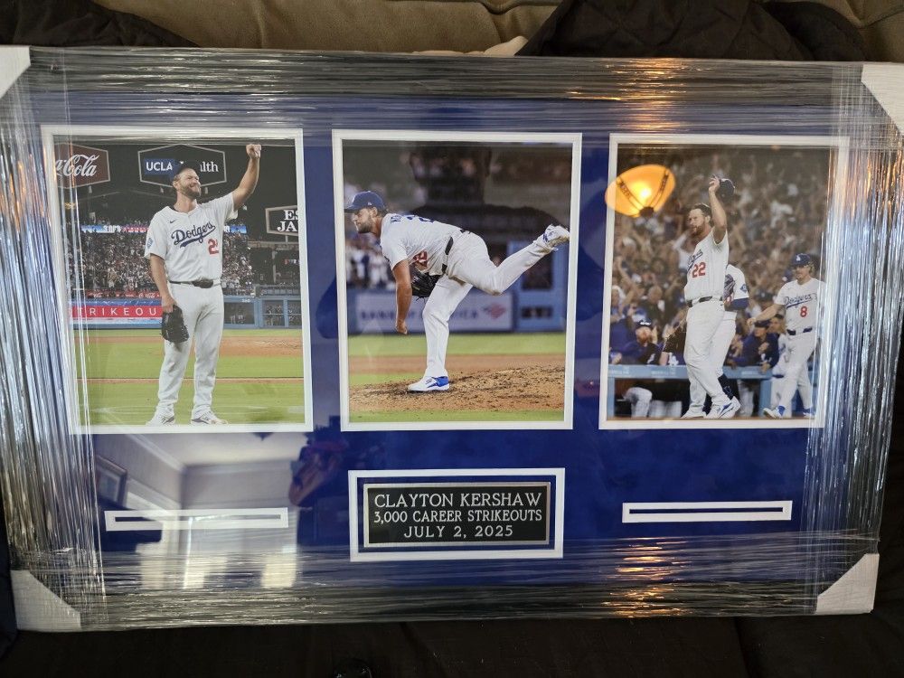 Los Angeles Dodgers Kershaw 3000k Strike Outs/ Retirement 