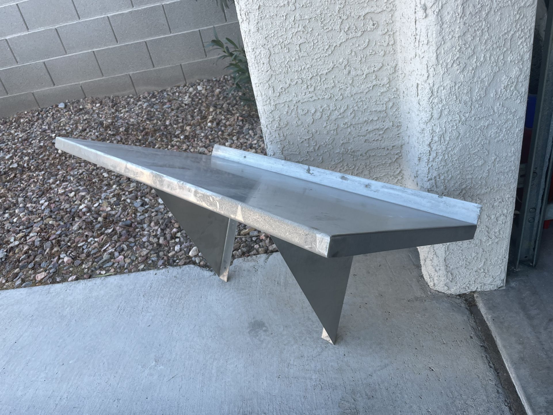 Stainless Steel Shelf 18’ X 32’ Anchor Is 16’ apart