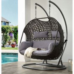 2 Seater Outdoor Patio Swing Chair - Patio Chair - Free Delivery ✅ Hanging Chair With Stand 