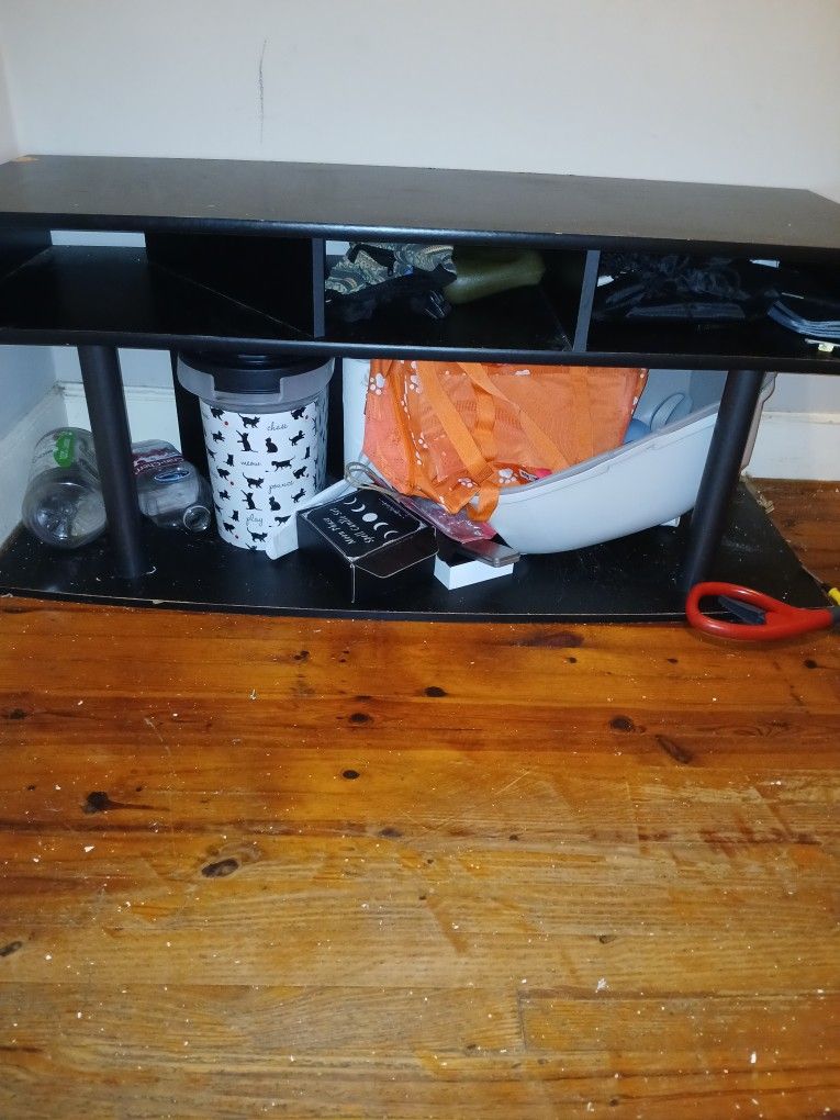 Long Black TV Stand