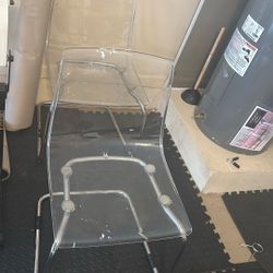 Set Of Two Lucite Chairs