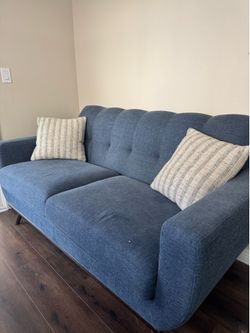 Blue two seater couch