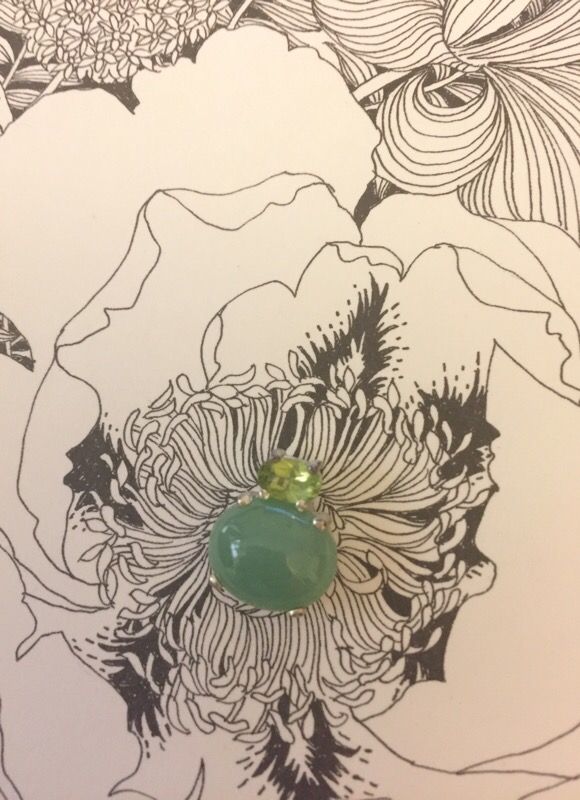 Jade necklace charm