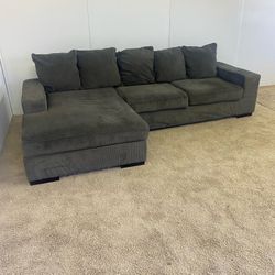 Corduroy Sectional Couch Sofa *Free Delivery*