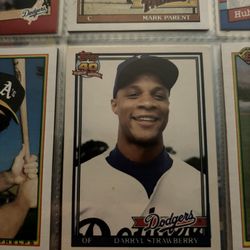 Topps #114T Darryl Strawberry baseball card #topps 