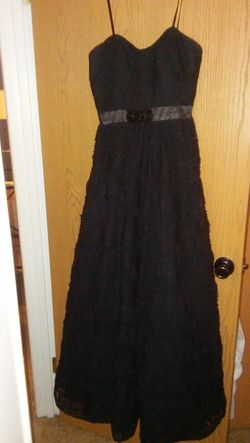 Black formal strapless long dress Cache sz 2