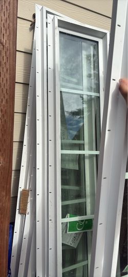 White Vinyl Replacement Window with Grid