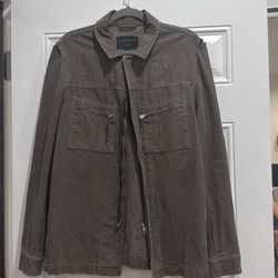 All Saints Large Olive Green Vintage Jacket