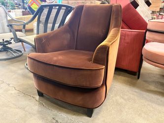 Modern Brown Velvet Accent Chair