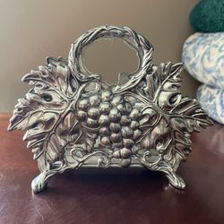 Vintage 1994 Godinger Silver Grapevine Napkin Holder 