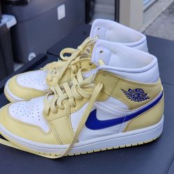 Women's Air Jordan 1 Mid "Lemon Wash” 8.5