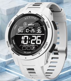 ACTIVA Ranger Digital White Smart Watch Week/Day/Date Ultimate Sports Collection