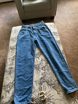 Shein corset detail high waisted mom jeans M