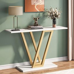 New assembled U0163 43 Inch Console Table, Industrial Entryway Hallway Table
