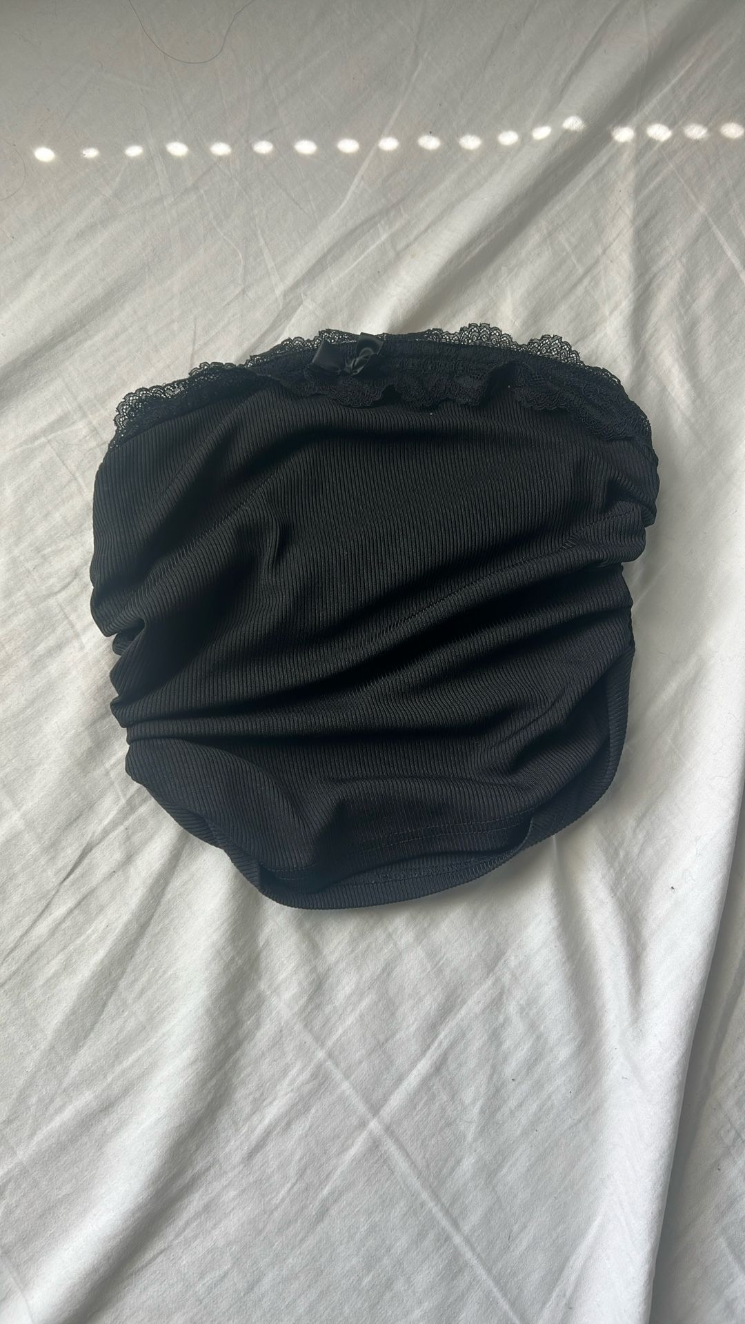 SHEIN, Black Cropped Tub Top,Size Medium