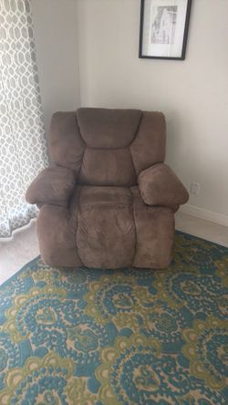 Plush Recliner Chair – Super Comfortable – Brown Microfiber