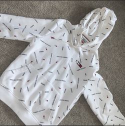 Tommy Hilfiger Men's All Over Print Hoodie-White