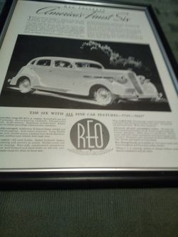 Vintage reo auto advertisement