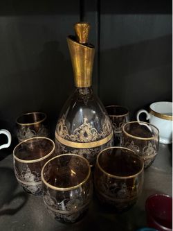 Set of Murano Decanter Glass bought from Venice Italy