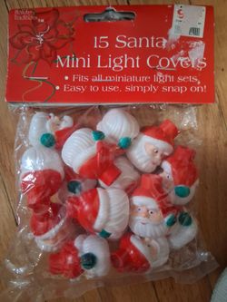 Vintage Santa String Light Covers Christmas