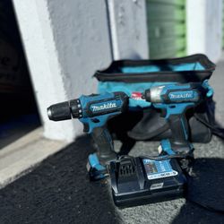 Makita 12v Impact And Drill Set With Bag 