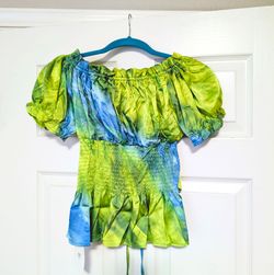Blue/Green Blouse size M/L