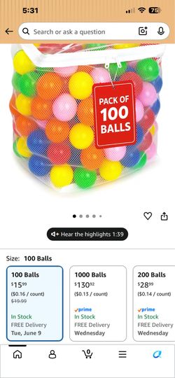 Balls for play pit