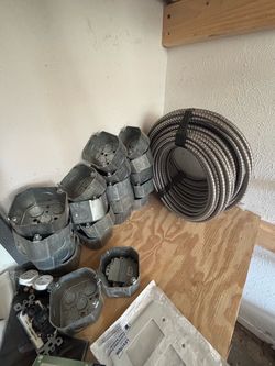 Electrical Supplies Lot – Junction Boxes & Flex Conduit