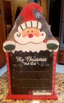My Christmas Wish List Chalkboard Decoration (In sealed packaging)