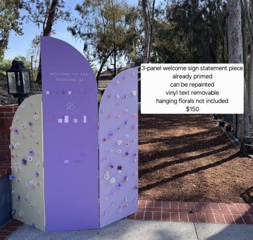 3 Panel Welcome Sign Statement Piece